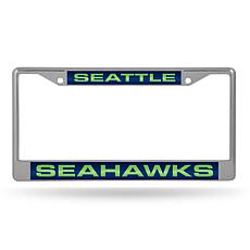 NFL Laser-Cut Chrome License Plate Frame - Seahawks