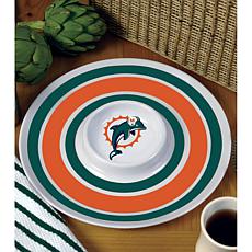 NFL Melamine Chip and Dip Serving Tray - Miami Dolphins