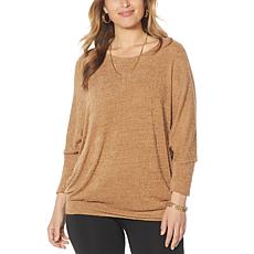 Nina Leonard 3/4-Sleeve Dolman Tunic