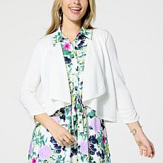 Nina Leonard 3/4-Sleeve Sweater Knit Bolero