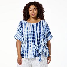 Nina Leonard Side Tie Boxy Top
