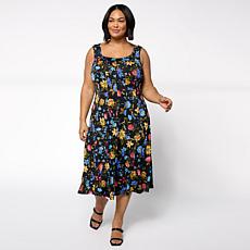 Nina Leonard Sleeveless Scoop-Neck A-Line Dress