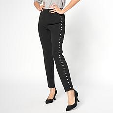Nina Leonard Slim Leg Pant with Elastic Waist