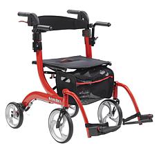 Nitro Duet Dual Function Transport Wheelchair, Rollator Rolling Walker