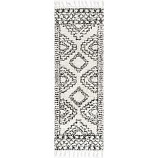 nuLOOM Vasiliki Moroccan Shag Tasseled 2' 6" x 6' Area Rug 