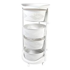 Octopus 360 4 Tier Rolling Cart with Removable Baskets