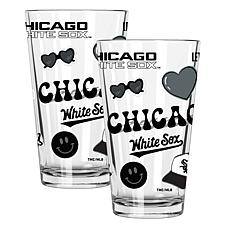 Official MLB 16 oz. Loco Design Pint Glass 2-Pack - Chicago White Sox