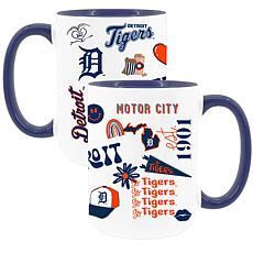 Official MLB 2-Pack 15oz Inner Color Mugs Tigers
