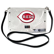 Official MLB Clear Envelope Purse with Team Logo - Cincinnati Reds 