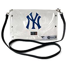 Official MLB Clear Envelope Purse with Team Logo - New York Yankees