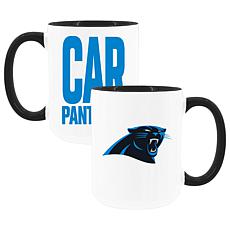 Official NFL TRI Team Code 15 oz. Mug 2-pack - Carolina Panthers