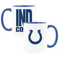 Official NFL TRI Team Code 15 oz. Mug 2-pack - Indianapolis Colts