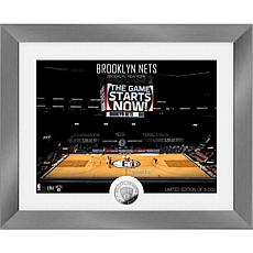 Officially Licensed Brooklyn Nets Art Deco Silver Coin Photo Mint