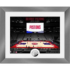 Officially Licensed Detroit Pistons Art Deco Silver Coin Photo Mint