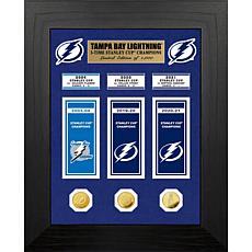 Officially Licensed Lightning 3X Stanley Cup Champs Banner and Coin