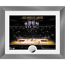 Officially Licensed Los Angeles Lakers Art Deco Silver Coin Photo Mint