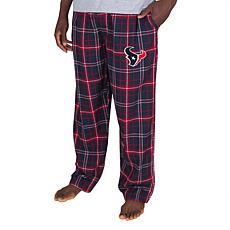 Officially Licensed Men's Plaid Flannel Pant by Concept Sports- Texans