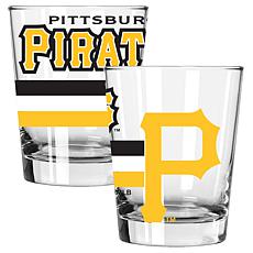 Officially Licensed MLB 15 oz. Old Fashioned Glass 2-pack - Pirates