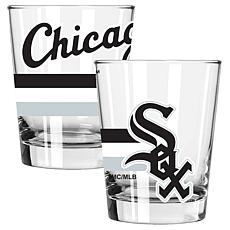 Officially Licensed MLB 15 oz. Old Fashioned Glass 2-pack - White Sox
