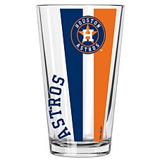 Officially Licensed MLB 16 oz. Vertical Decal Pint Glass - Astros