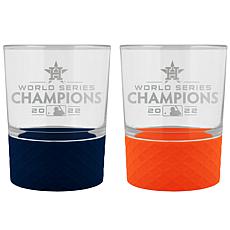 Officially Licensed MLB 2022 World Series Champs Astros Glass Set
