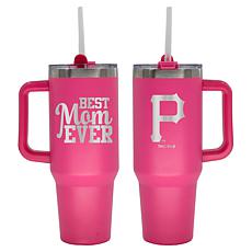 Officially-Licensed MLB  40oz Best Mom Ever Pink Tumbler, Pirates
