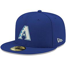 Officially Licensed MLB Men's New Era Logo Fitted Hat - Diamondbacks 