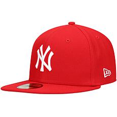 Officially Licensed MLB Men's New Era Logo Fitted Hat - Yankees 