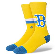 Officially Licensed MLB Stance Yellow 2021 City Crew Socks - Red Sox 