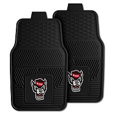 Officially Licensed NCAA 2pc Vinyl Car Mat Set - North Carolina State