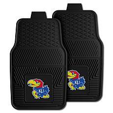 Officially Licensed NCAA  2pc Vinyl Car Mat Set - Un. of Kansas