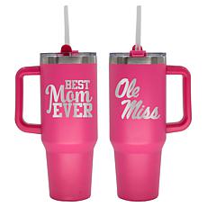 Officially-Licensed NCAA  40oz Best Mom Ever Pink Tumbler, Mississippi