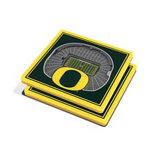 Officially Licensed NCAA Oregon Ducks 3-D StadiumViews 2-Pack Coasters
