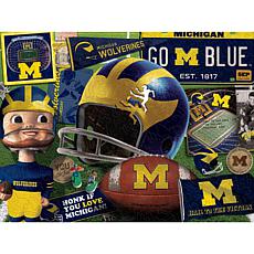 Officially Licensed NCAA Wooden Retro Series Puzzle - Michigan