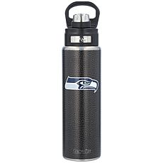 Officially Licensed NFL 24oz. Wide Mouth Leather Water Bottle Seahawks