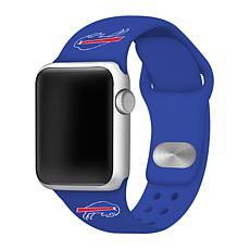 Officially Licensed NFL 42mm/44mm Apple Watch Med. Sport Band - Bills