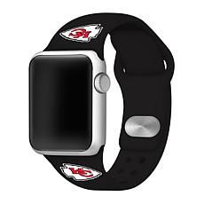 Officially Licensed NFL 42mm/44mm Apple Watch Med. Sport Band - Chiefs