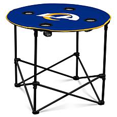 Officially Licensed NFL by Logo Chair Round Table - LA Rams Navy/White