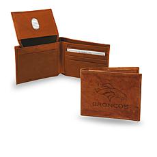 Officially Licensed NFL Embossed Leather Billfold - Broncos