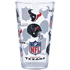 Officially Licensed NFL Houston Texans 16oz. Allover Print Pint Glass