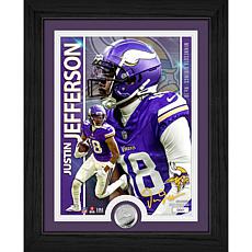 Officially Licensed NFL Justin Jefferson Silver-Plated Coin Photo Mint