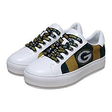 Officially Licensed NFL Lace-Up Sparkle Sneaker by Cuce Shoes