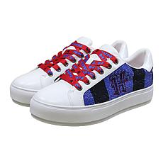 Officially Licensed NFL Lace-Up Sparkle Sneaker by Cuce Shoes