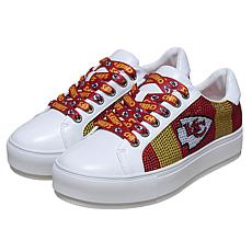 Officially Licensed NFL Lace-Up Sparkle Sneaker by Cuce Shoes