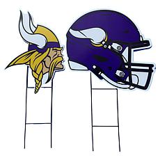 Officially Licensed NFL Logo & Helmet 2pk Yard Signs by Pegasus Sports