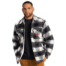Officially Licensed NFL Men's Plaid Shirt Jacket