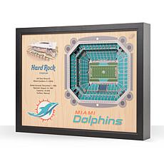 Officially Licensed NFL Miami Dolphins StadiumView 3D Wall Art