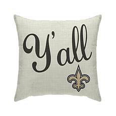 Officially Licensed NFL Pegasus Sports Y'all Pillow - Saints