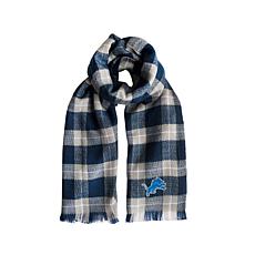 Officially Licensed NFL Plaid Blanket Scarf - Detroit Lions 