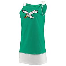 20907 Womens PHILADELPHIA EAGLES Vintage V-Neck Football Kelly Green  Shirt NEW